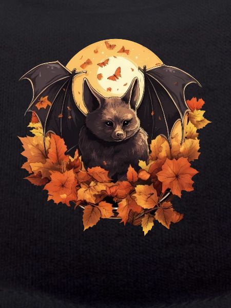 Autumn bat at sunset