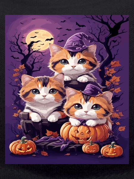 Trio of Halloween-style Kittens