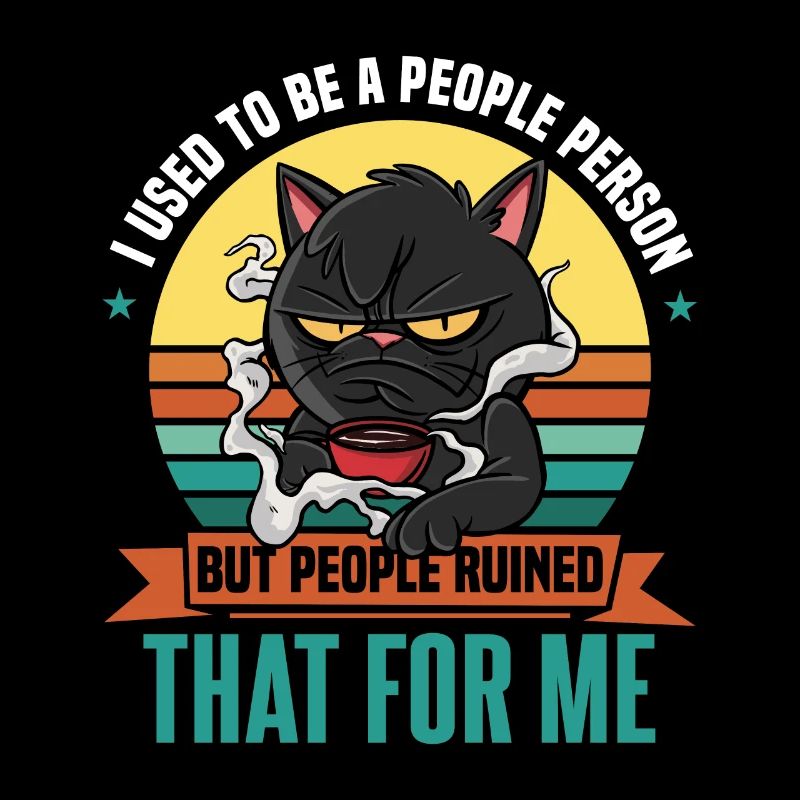 J’avais l’habitude d’être une personne humaine Cat Coffee