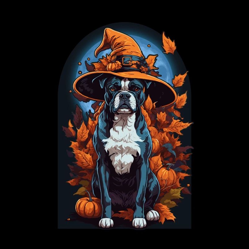 Boxer Mit Hexenhut Halloween Boxer