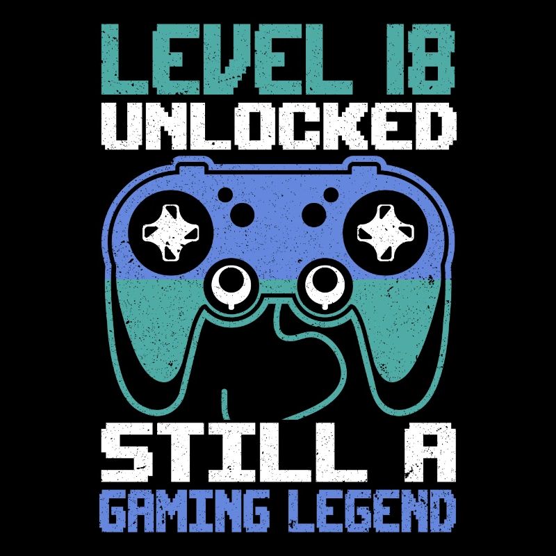 Level 18 Unlocked Still a Gaming Legend Birthday