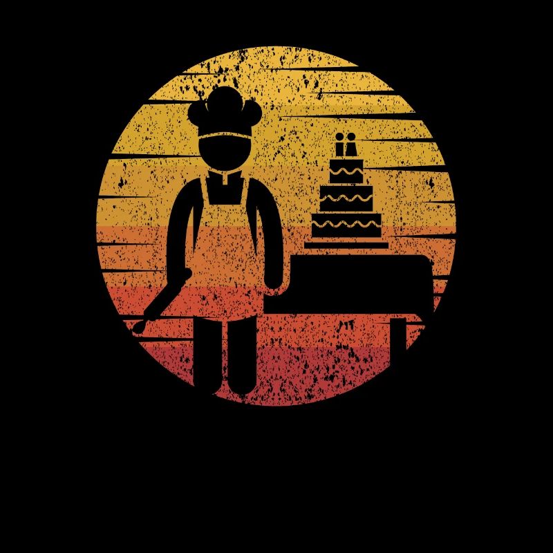 Retro bakery confectioner hobby baker master baker