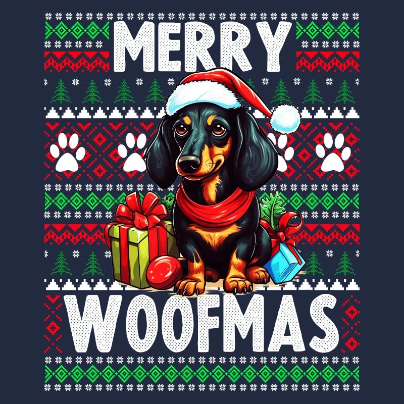 Dackel Hund Lustige Weihnachten Hässlicher Pullover