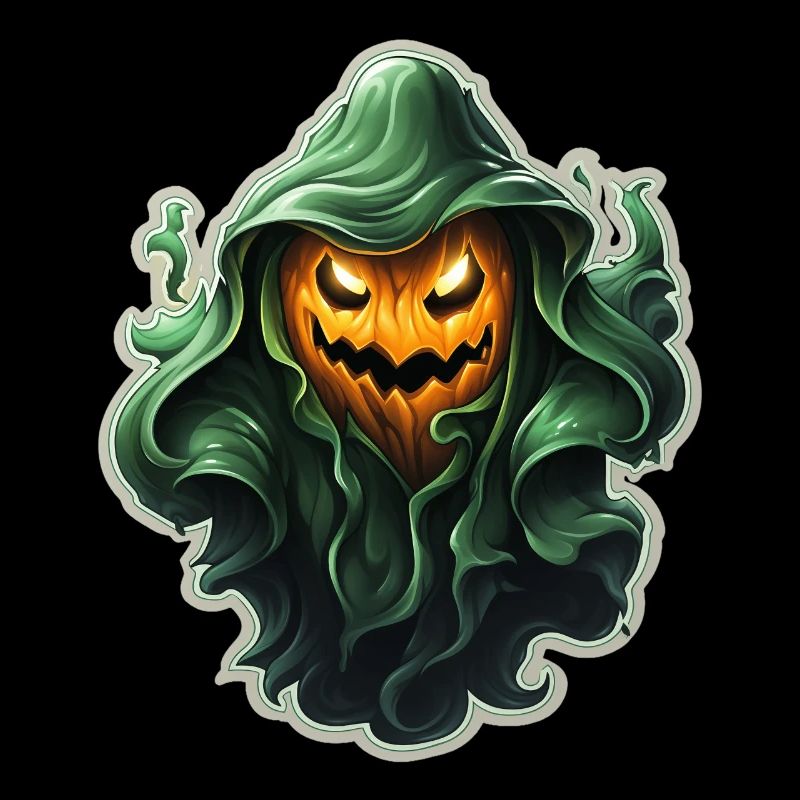 Ghost Lover Cartoon Style Halloween Ghost Spooky