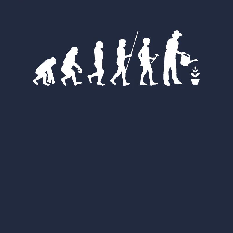 Evolution Gartenarbeit Humor Geschenk