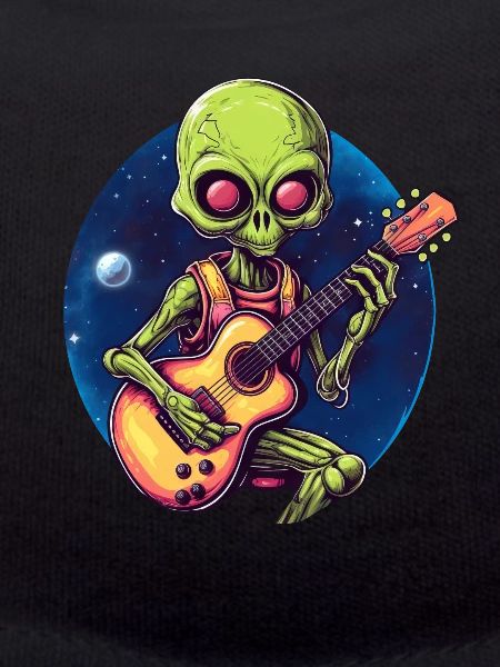 Green Alien Guitarist