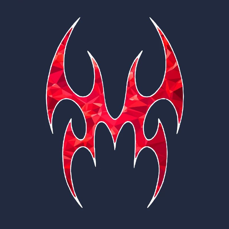 Alien Spider fait de polygones rouges