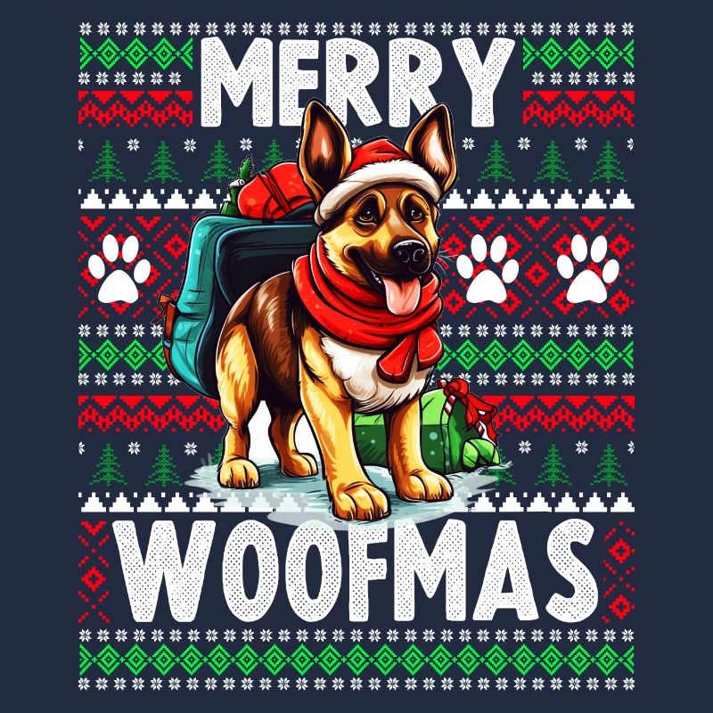 Dog Lover Christmas - Hässlicher Weihnachtspullover Germa