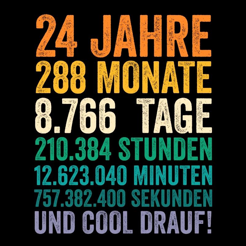 24 Jahre Vierundzwanzigster Geburtstag