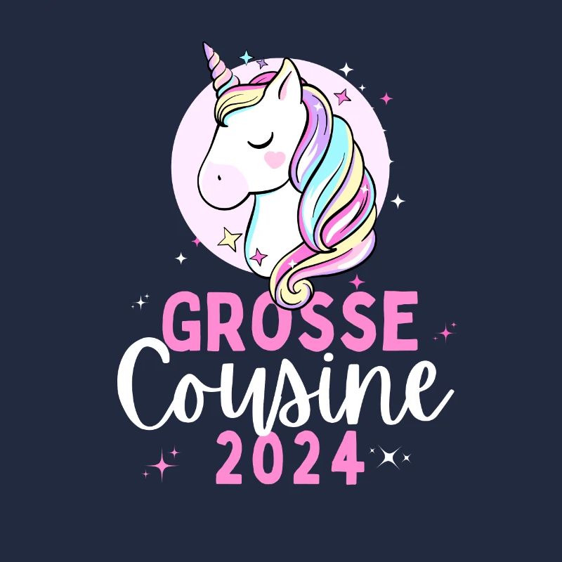 Ich werde Große Cousine 2024 Loading Einhorn Herz