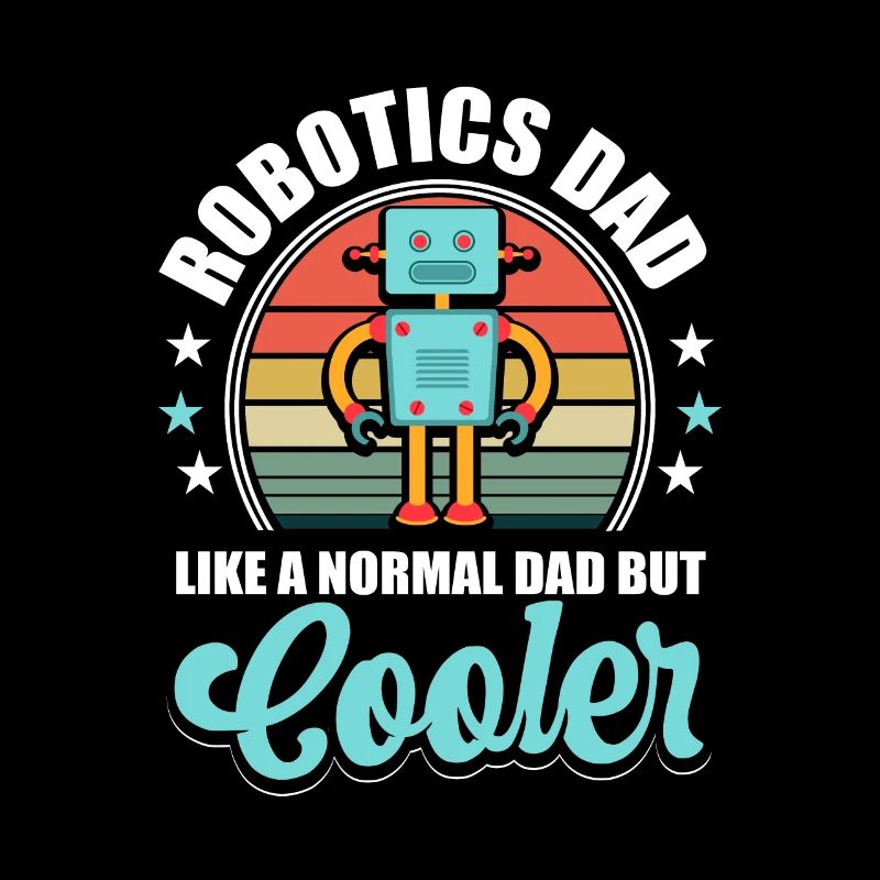 Vintage Droid Builder Robotics Dad Father Retro