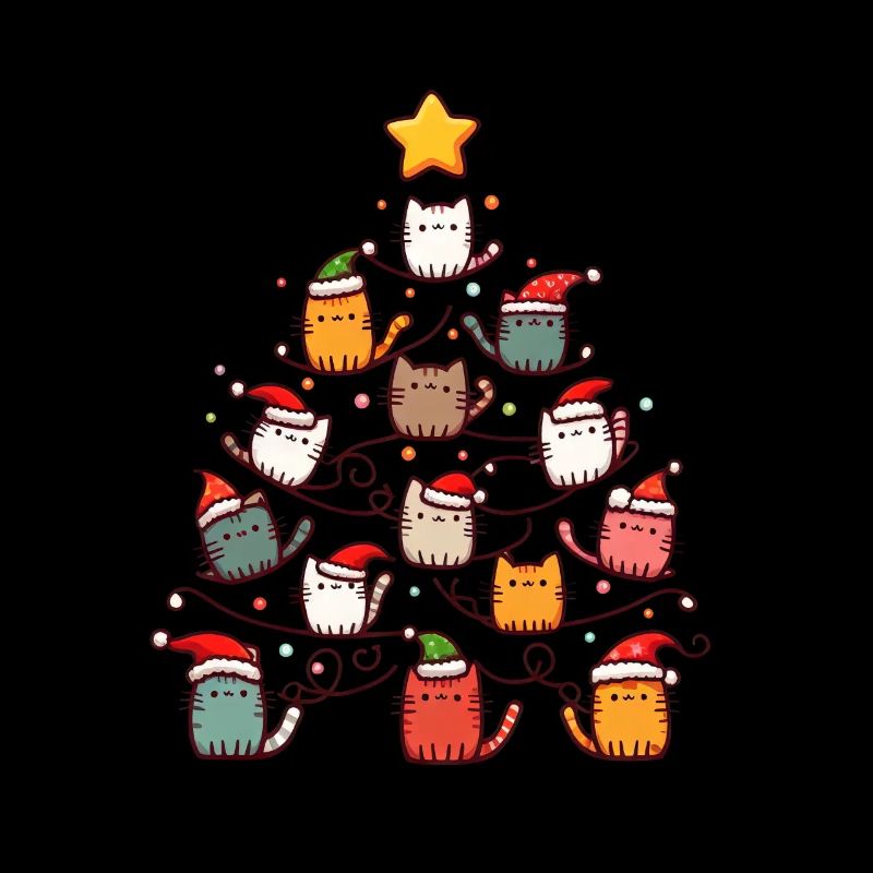 Katzen-Weihnachtsbaum: Festliche Tierliebe