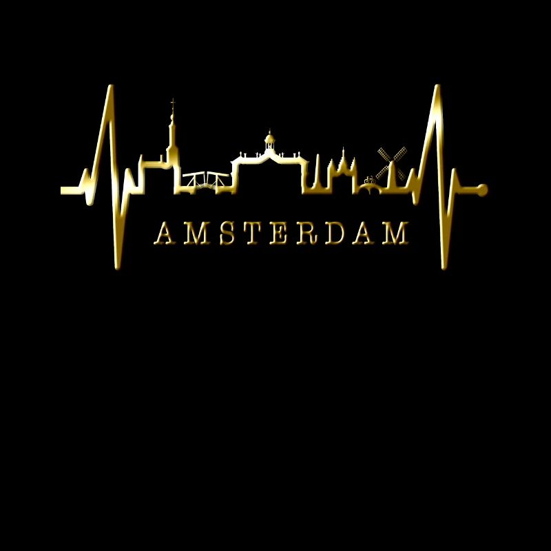 Amsterdam Skyline Netherlands Heartbeat Holland
