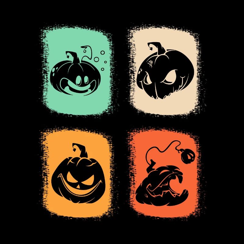 Funny Halloween Pumpkins Retro Halloween Pumpkin