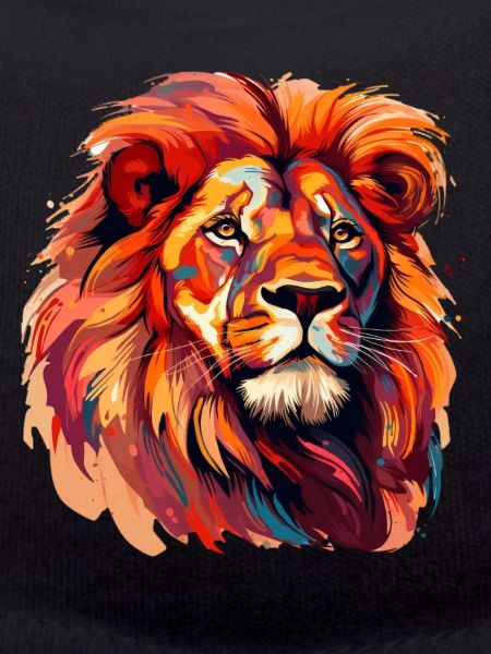 Lion peint
