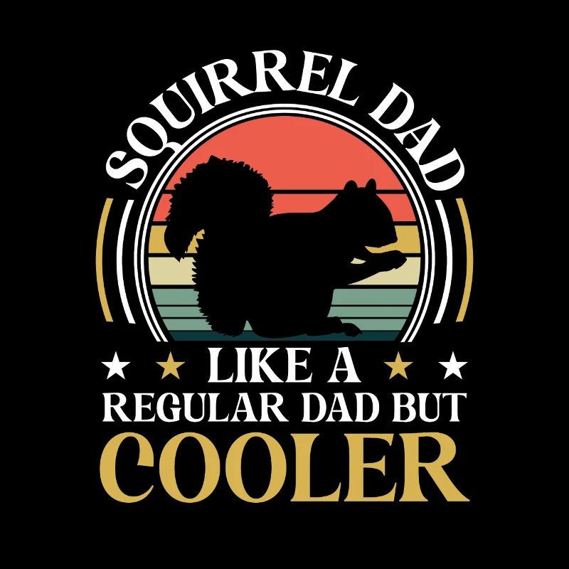 Funny Squirrel Dad Retro Men Vintage