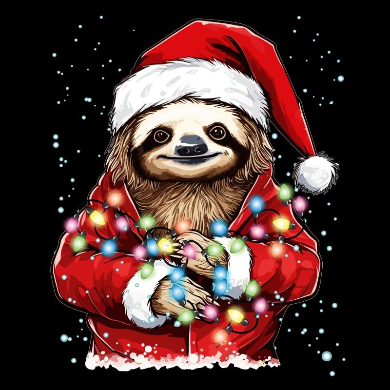 Sloth Christmas, Cute Sloth Christmas Design