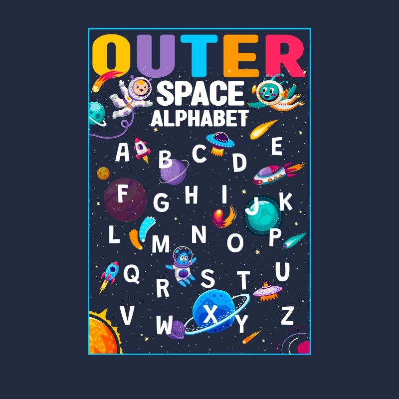 Outer Space Alphabet Kindergarten Lehrer 100 Tage