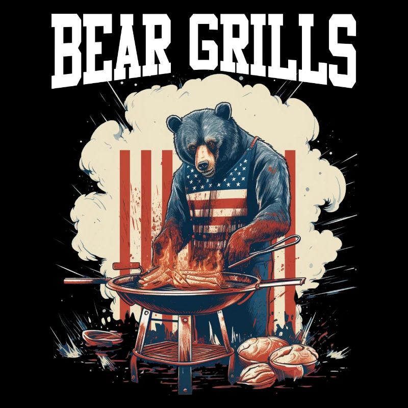 Bear Grills Barbecue Grill BBQ Grillen Bär Camping