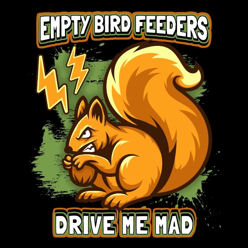 Lustiger Eichhörnchen-Spruch im Comic-Stil