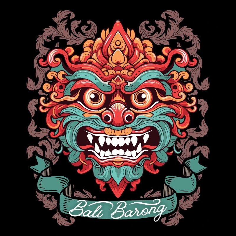 Masque Barong, divinité indonésienne, Bali