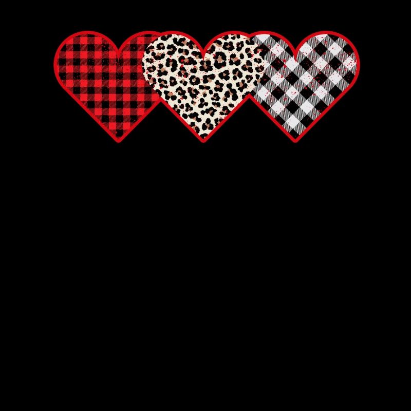 Buffalo Red Black Plaid Leopard Hearts Valentine