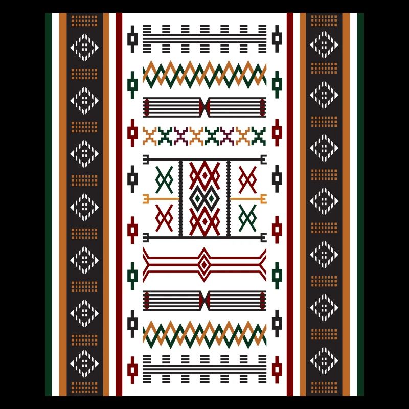 AMAZIGH BERBER SYMBOL MZABE CARPET