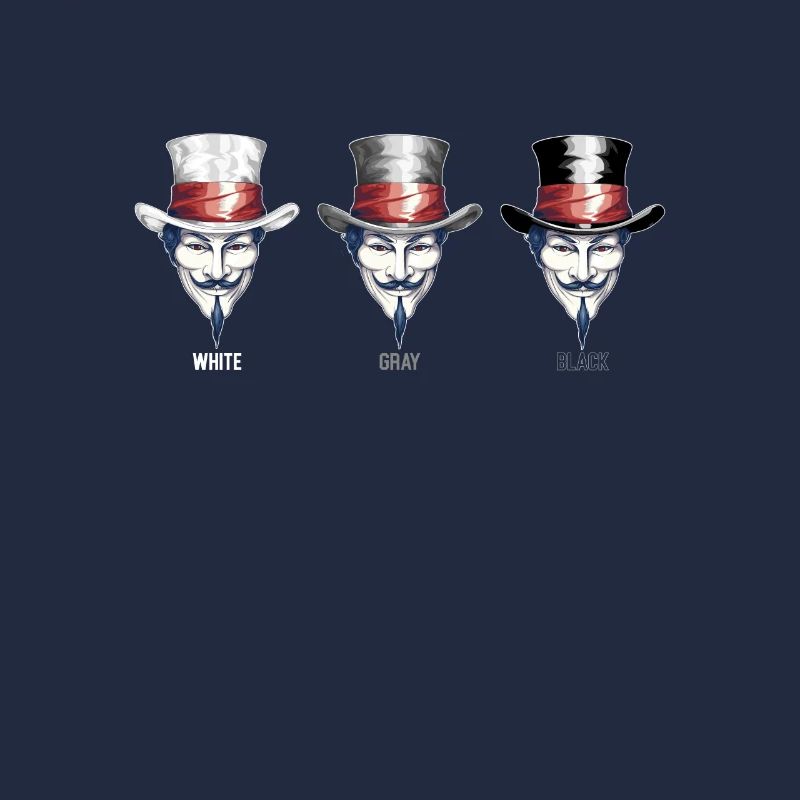V Mask Trilogy: White, Gray, Black - Which Hat Are