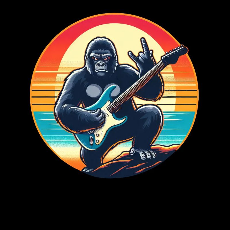 Melodischer Abend: Gorilla-Gitarrist im Sunset