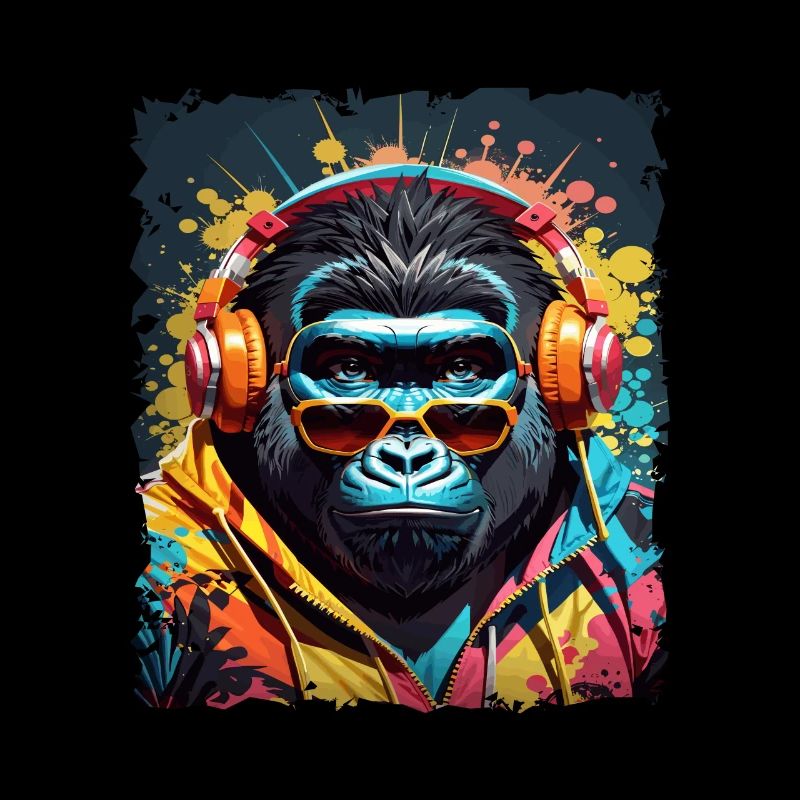 Gorille singe art animalier je cool mignon