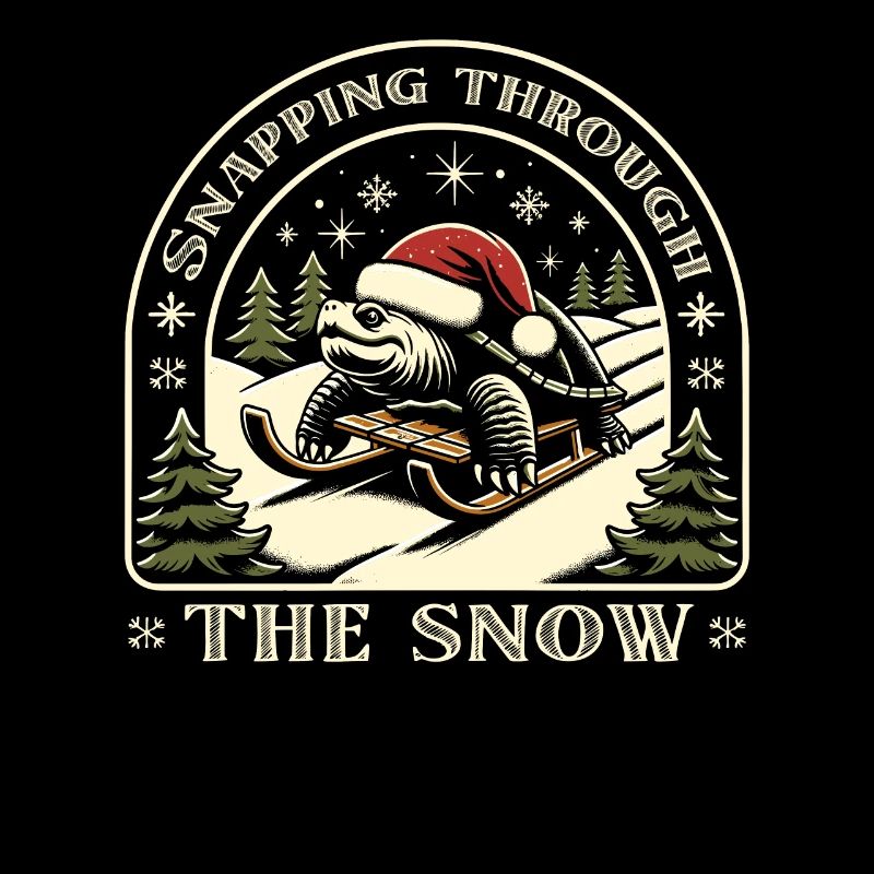 Snapping Turtle Santa Christmas