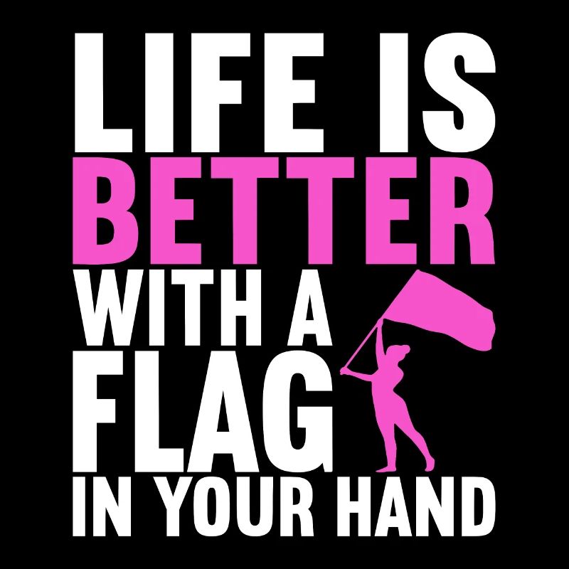 Flag Waving Marching Band Color Guard