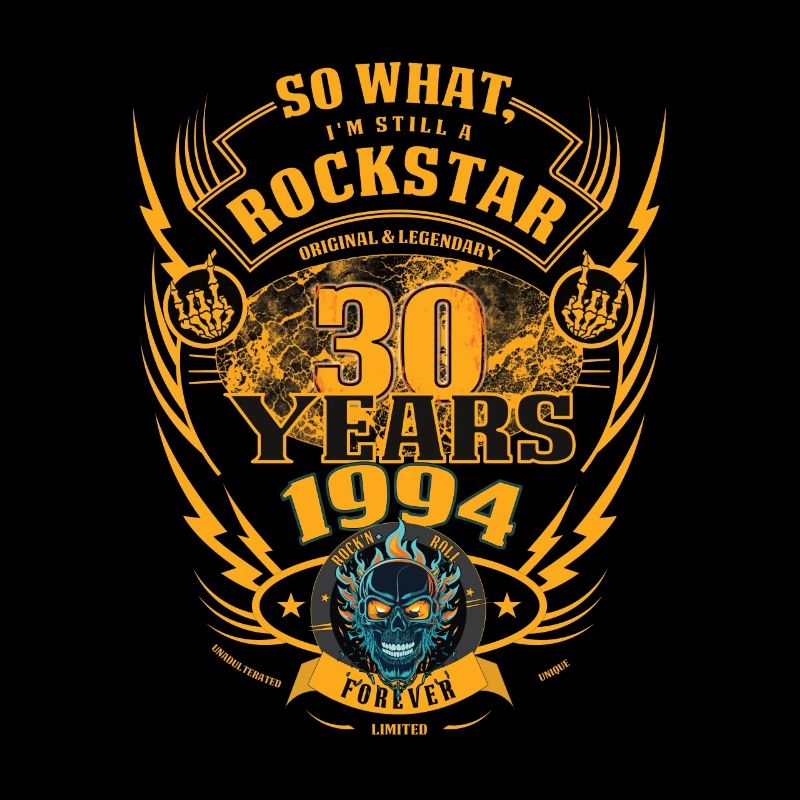 30th Birthday 1994 Rock and Roll Forever Gift