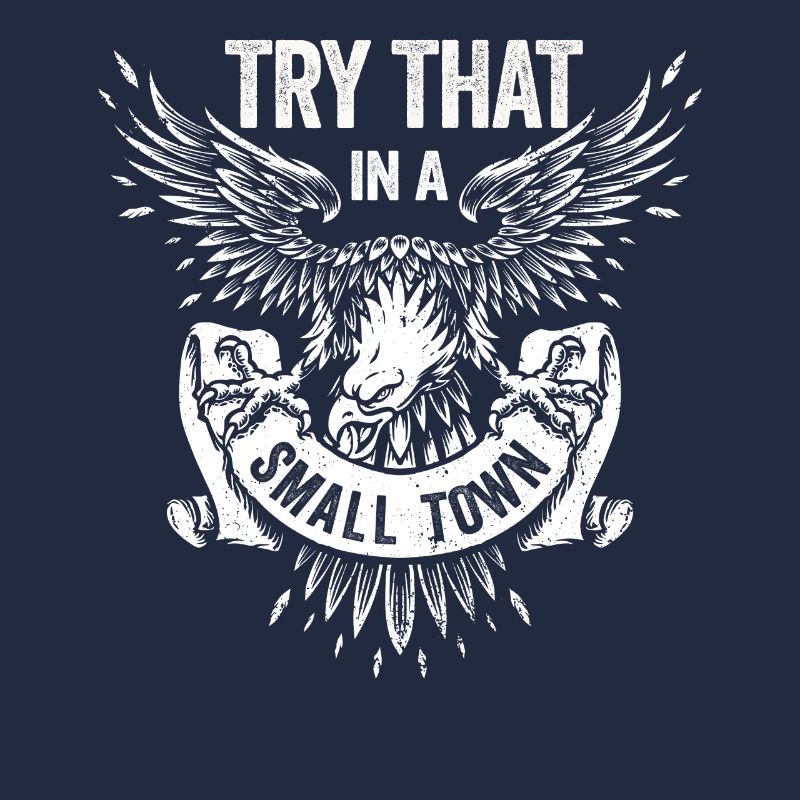 Try That In A Small Town American Flag Eagle