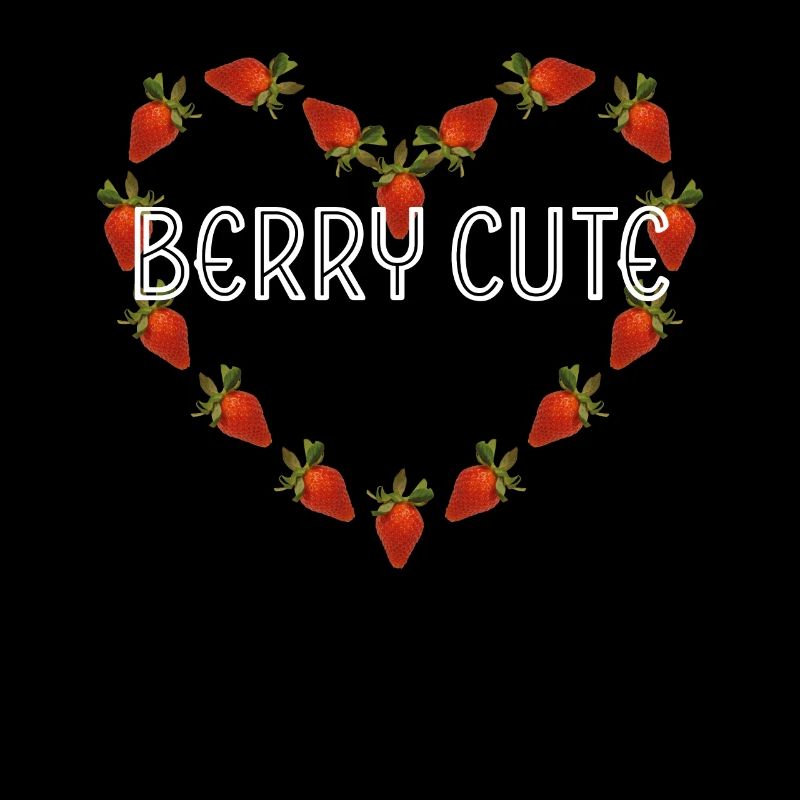 Berry Cute Erdbeere Früchte Beeren Herz Obst Vegan
