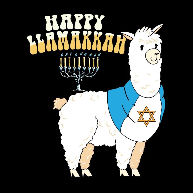 Joyeux lama de Noël juif de Noël de Llamakkah Hanoukka.
