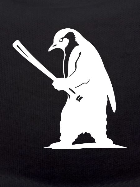 Penguin Baseball Player Silhouette