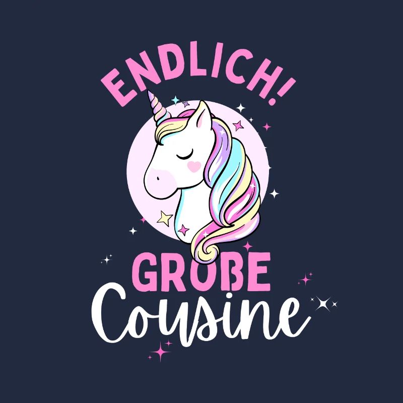 Ich werde große Cousine 2024 Einhorn Loading Süß