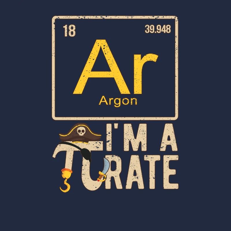 I'm a PIrate Funny Pi Day Argon Ar Chemistry Ma