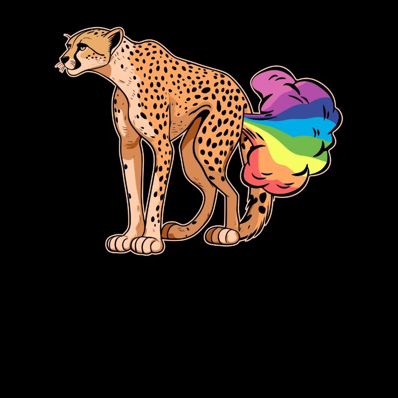 Gepard Lustig Regenbogenfurz