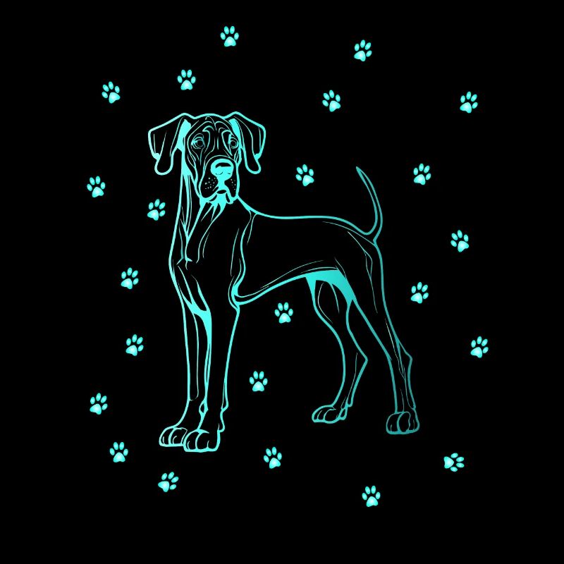 Deutsche Dogge mit kleinen Pfoten