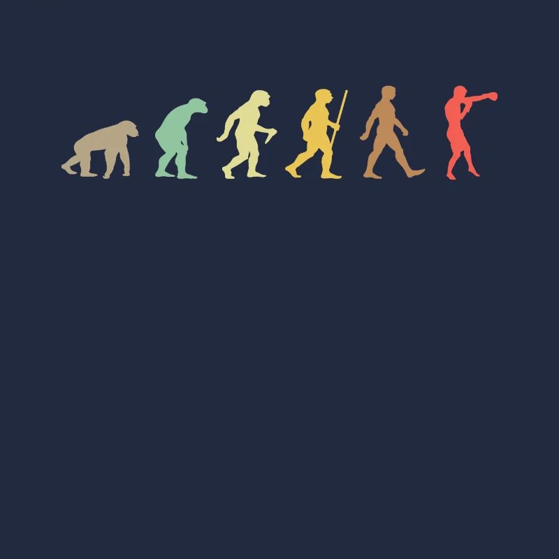 Vintage Boxing Retro Boxer Evolution