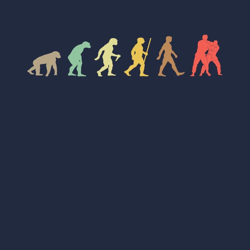 Vintage Judo Retro Kampfkunst Evolution