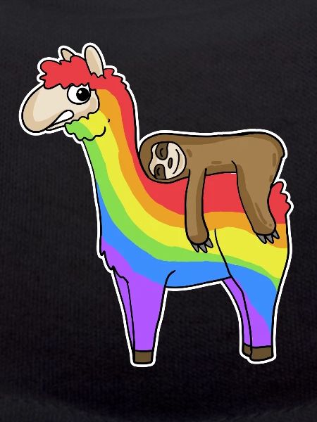 Alpaca Sloth Rainbow Christmas