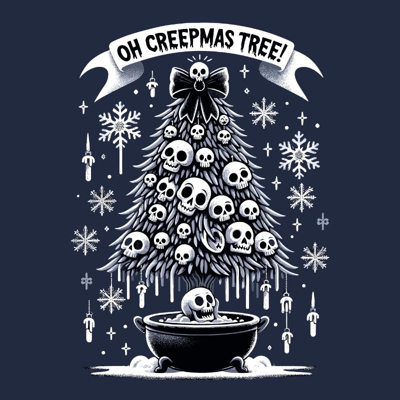Oh Creepmas Tree Creepy Festive Goth Emo Horror