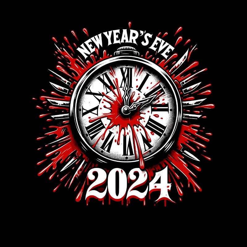 Blood Splatter Clock 80s Slasher Horror New