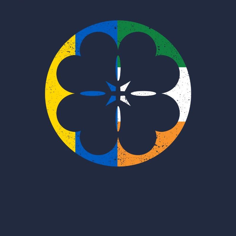 Drapeau ukrainien irlandais trèfle trèfle