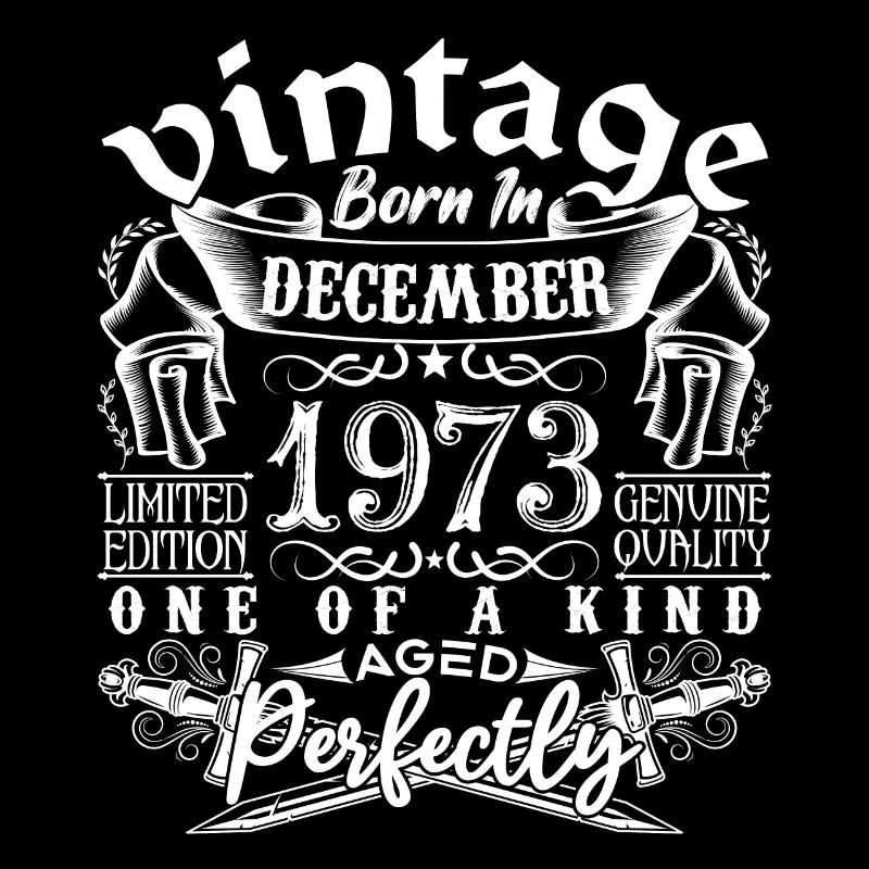 1973 December 1973 Birthday December 1973