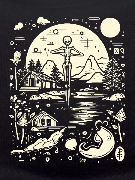 Skeleton-Nature-Abstract-Crazy Drawing