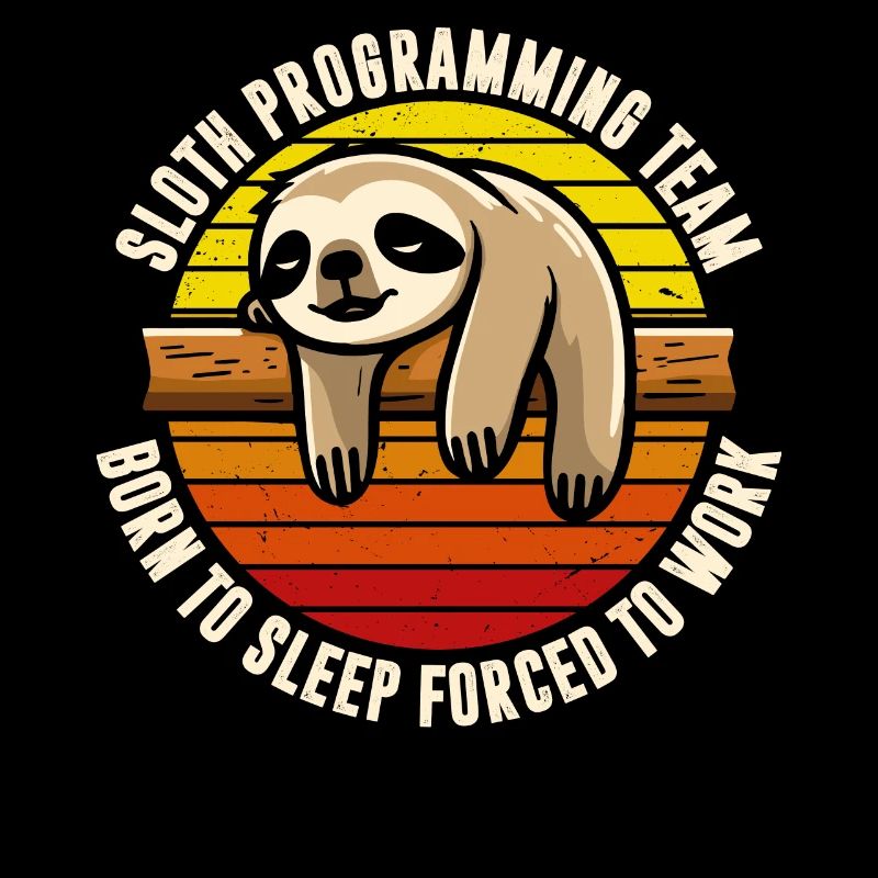T-shirt de l’équipe de programmation de paresseux
